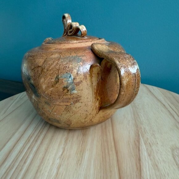 Vintage Raymond Gallucci Artisan Ceramic Teapot Swirl w/Lid Design Signed - Picture 4 of 10